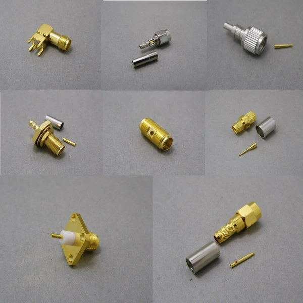 RF Coaxial SMA Male Plug Crimp Connector for Rg316 Rg174 Rg188 Cable IP67