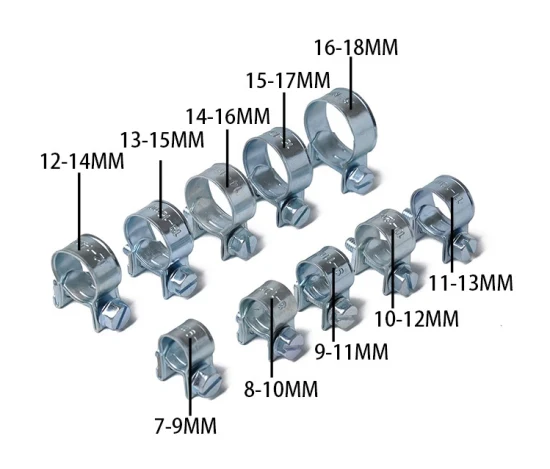 Mini abrazadera de perno y tuerca de acero inoxidable chapado en zinc de 6-34 mm de fábrica